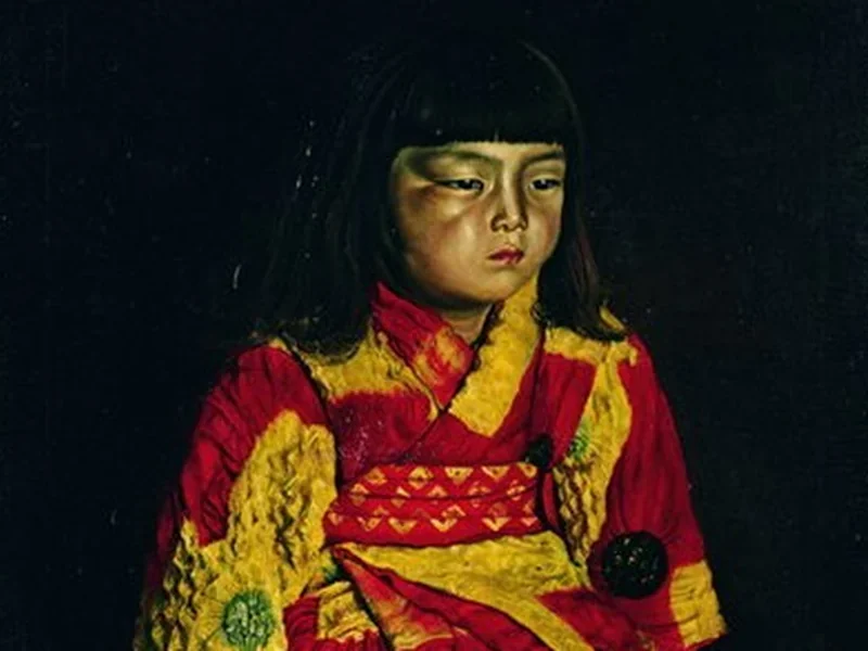 1891-Ryūsei Kishida - Ritratto di Reiko seduta - Museo d'arte Pola, Hakone, Kanagawa